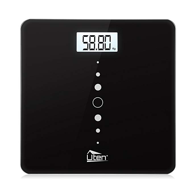 Uten Digital Bathroom Scales High Precision Weighing Scale with Step-On Technology,Backlight Display,200kg/400lb/28st