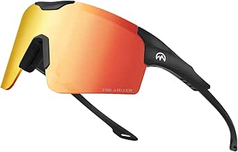 OutdoorMaster Hawk III Polarized Sports Sunglasses for Men Women, UV400 Protection TR90 Frame Cycling Sunglasses