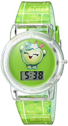 Shopkins Girl's Quartz Plastic Casual Watch, Color:Green (Model: KIN4027)