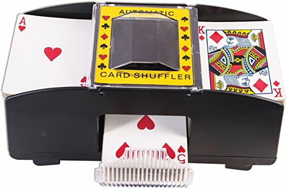 Forum Novelties 77662 Automatic Card Shuffler (1-2 Decks) with 2 Decks Bicycle Standard Playing Cards Plus 5 Dice! Party Supplies, One Size