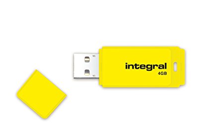 Integral NEON 4GB USB Drive - Yellow