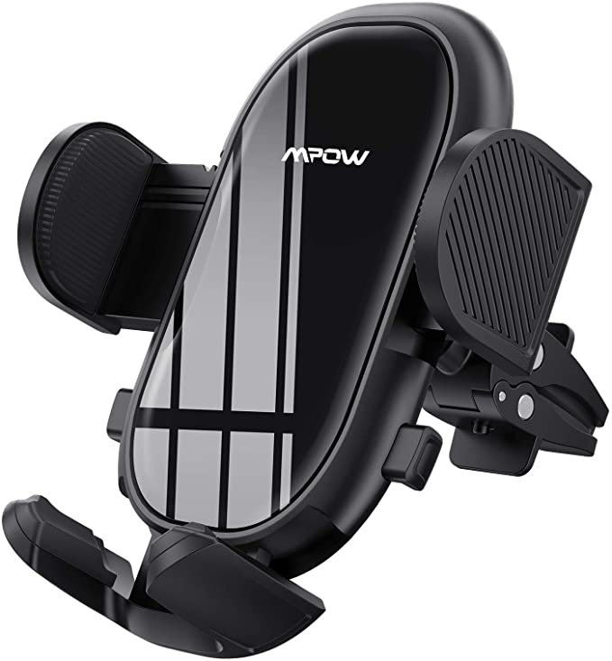 Mpow Car Phone Mount, Air Vent Phone Holder with Stable Clip and Dual Release Button, Adjustable Car Mount Feet Compatible with iPhone 12 SE 11 Pro Max XS XR, Galaxy Note 20 S20 S10 and More