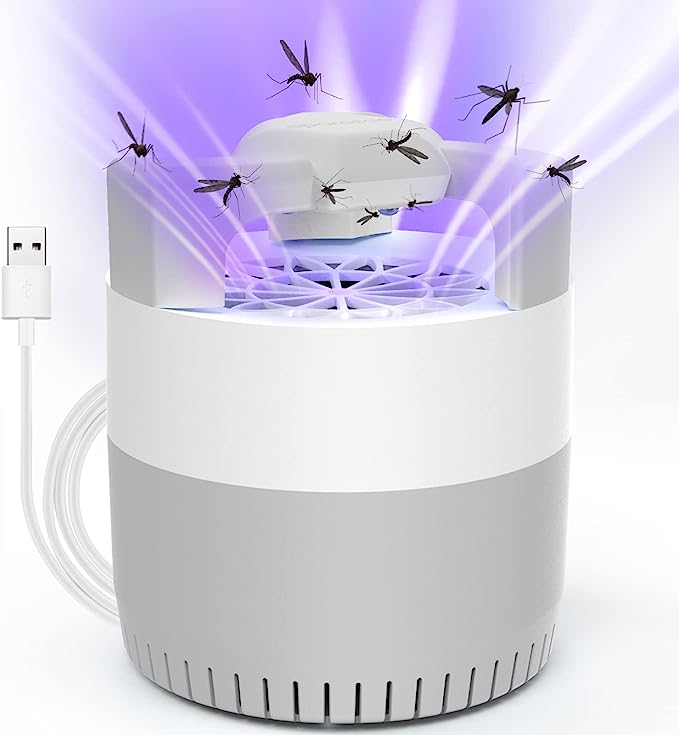 Lámpara Antimosquitos Eléctrico, Mata Mosquitos USB Anti Mosquitos Killer Interior Exterior, Portátil Lampara Mosquitos Eliminador de Insectos Moscas para Doméstico, Dormitorio, Cocina,Cámping,Jardín