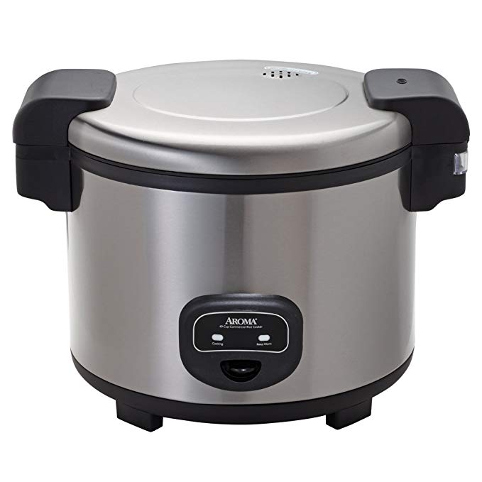 Aroma 60-Cup (Cooked) Commercial Rice Cooker, Stainless Steel