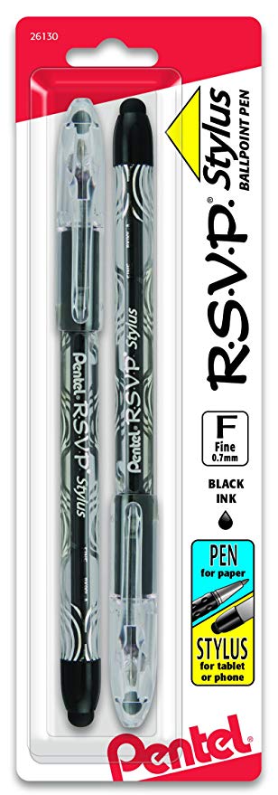 Pentel R.S.V.P. Stylus Ballpoint Pen (BK90LBP2A)