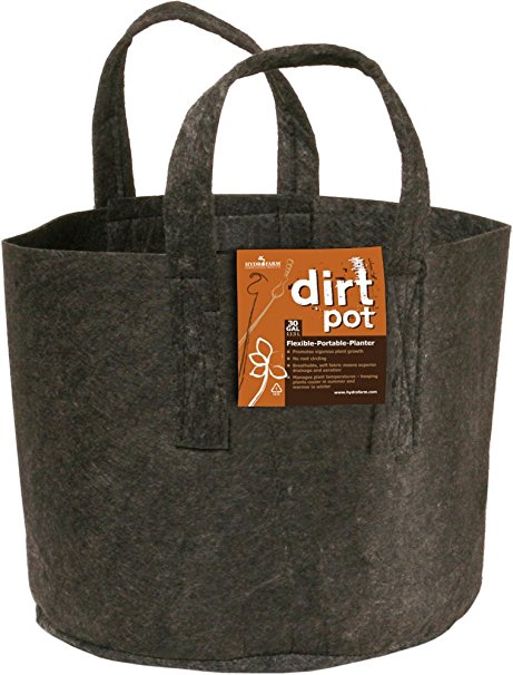 Hydrofarm HGDB30 Dirt Bag Reusable Planting Pot, 30-Gallon