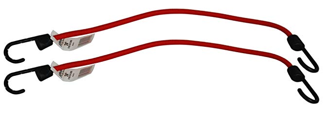 Highland (9232400) 24" Red Bungee Cord - 2 piece