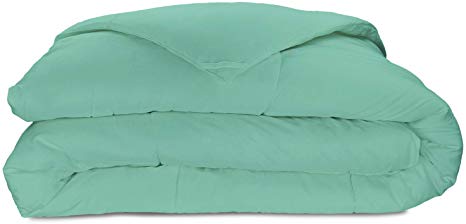 Cosy House Collection Luxury Bamboo Down Alternative Comforter - Hypoallergenic - Plush Microfiber Fill - Machine Washable Duvet Insert - Turquoise - Twin/Twin XL