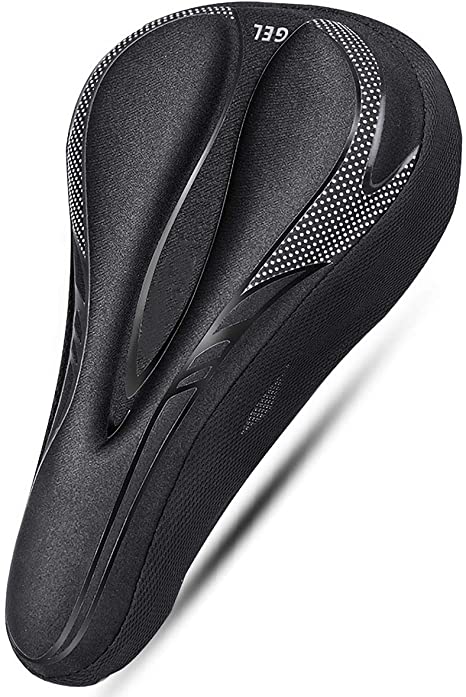 Rehomy Bike Seat Cover, Ultra Soft Silicone Bicycle Saddle Cushion Pad Cover for Mountain Biking&Ride Race