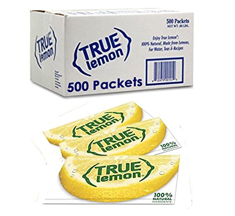 True Lemon Bulk Pack, 500 Count with 5 FREE True Lemon Variety Lemonade Sample Sticks