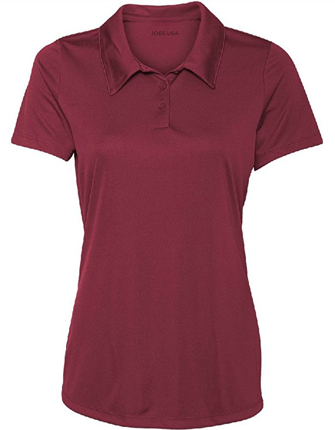 Ladies Golf Polos - Moisture Wicking 3-Button Golf Polos in 20 Colors - XS-3XL