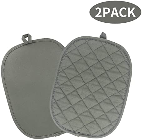 Pot Holders for Kitchen, 2 Pack Heat Resistant Hot Pot Pad Safe Trivet Mats, Cotton Potholder with Non-Slip Surface for Cooking Baking Grilling Barbecue - Hanging Loop, 12x9 Inches