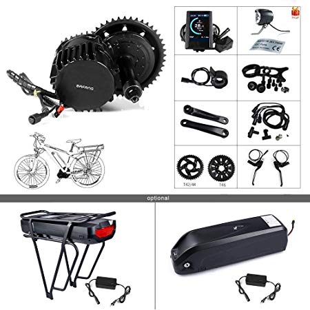 BAFANG BBSHD BBS03 48/52V 1000W Mid Motor Ebike Conversion Kit with Large Capacity Lithium Battery and Charger DIY Electric Bike Motor Kit