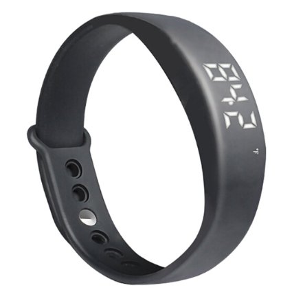 EFO-S BlACK Upgrated V5 Smart Wireless Intelligent Convenient Stylish Wrist Wristband Pedometer Calorie Thermometer Smart Fitness Watch Bracelet
