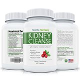 Powerful Kidney Cleanse with Organic Cranberry Extract - Helps Support Bladder Control and Urinary Tract - Natural Herbs Supplement for Kidney Health Flush and Detox - 100 Money Back Guarantee - 60 Caps