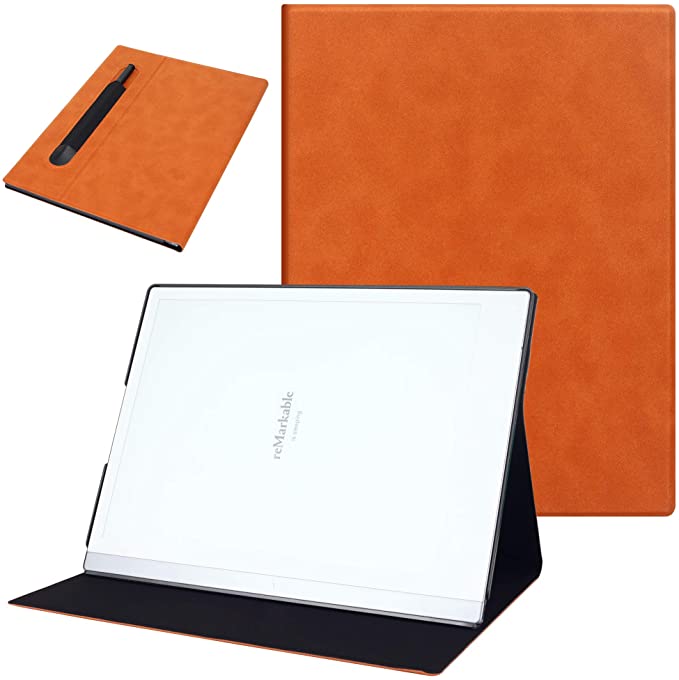 KuRoKo Slim Lightweight Book Folios Case Cover for Remarkable 2 10.3 inch Digital Paper(2020 Released) (Brown)