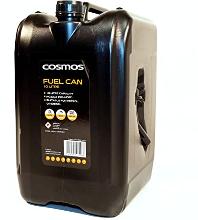Cosmos 10L Plastic Jerry Can - Black