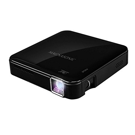 Magnasonic Mini Portable Pico Video Projector, HDMI, Rechargeable Battery, Built-In Speakers, DLP, Vibrant 100 Lumen Brightness for Mobile Movies, Presentations, Gaming, Smartphones, Tablets, Laptops (PP71)