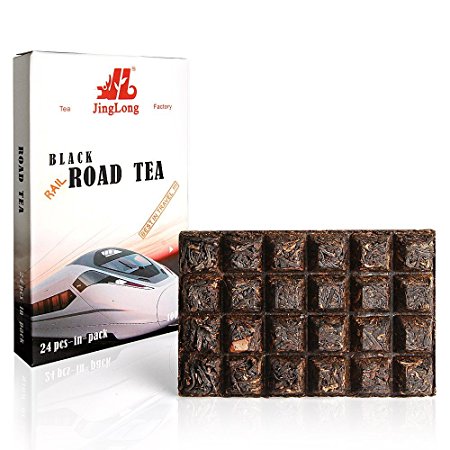 Black Tea of 24 Portions for 48 Servings - Yunnan Chinese Dianhong Fermented Tea - Black Loose Leaf Tea – Golden Needles Natural Brick with Caffeine – Yunnan Golden Tonic Cakes 100gram/3.6 ounce