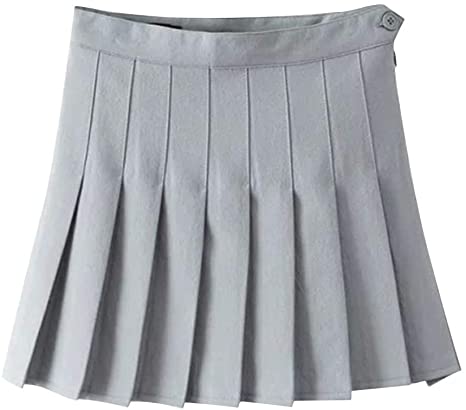Aro Lora Women's Stylish Slim High Waist Pleated Tennis Mini Skirts