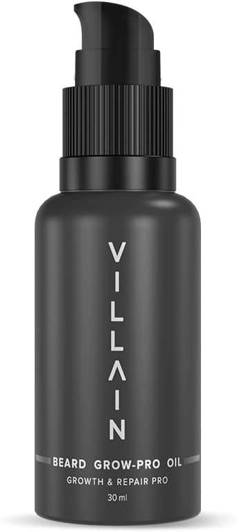 Villain Beard Grow-Pro Oil - 30 ml | For faster beard growth and thicker beard | Non Sticky| Best Beard Oil | Nourishes & Strengthens Uneven Patchy Beard