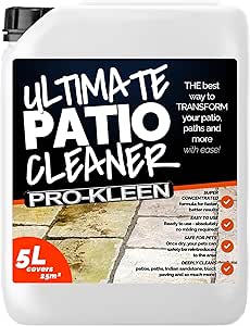 Pro-Kleen Ultimate Patio Cleaner - Deeply Cleans Patios & Drives to Remove Dirt & Grime - Removes Black Spots & Lichen - Concentrated Formula - Covers up to 25m2 (5 Litres)