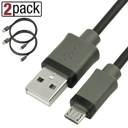 Mediabridge USB 20 - Micro-USB to USB Cable 10 Feet - High-Speed A Male to Micro B - 2 Pack - Part 30-004-10X2