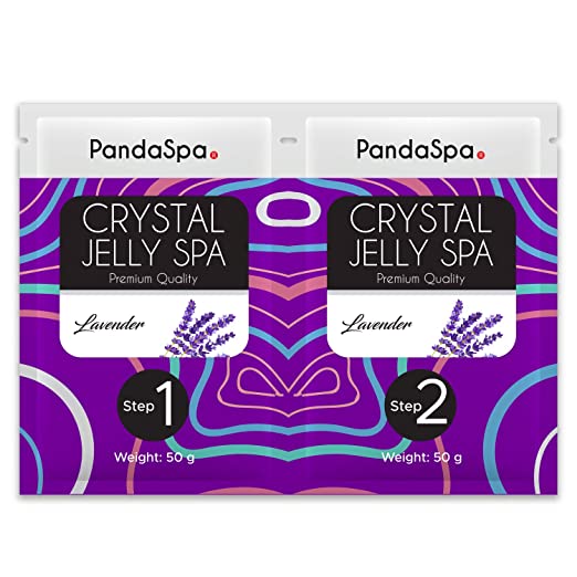 Pandaspa Crystal Jelly for Pedicure Spa Foot Bath Soak and exfoliate tired feet - Lavender (1 Set)