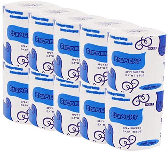 NEW Silky & Smooth Soft Professional Series Premium 4-Ply Toilet Paper, Home Kitchen Toilet Tissue, Soft, Strong and Highly Absorbent Hand Towels for Daily Use, 10Rolls，Workshop or Restaurant (A10pc)