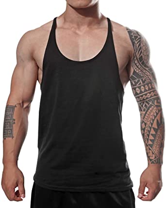 Manstore Men's Gym Stringer Tank Top Bodybuilding Athletic Workout Muscle Fitness Vest