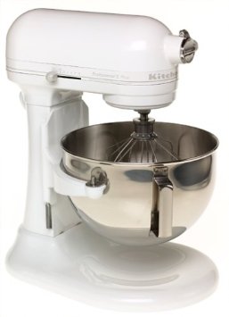 KitchenAid KV25GOXWW Professional 5 Plus 5-Quart Stand Mixer White on White