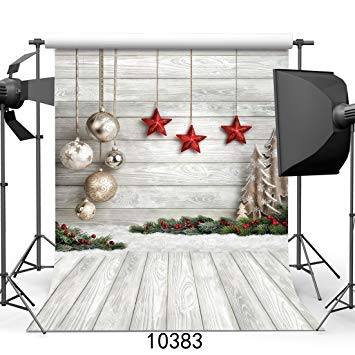 SJOLOON 6X9ft Christmas Balls White Wood Floor Photography Backdrop Fabric Photo Backdrops Customized Studio Background JLT10383