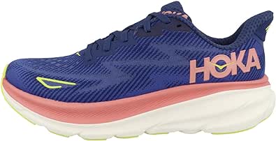 HOKA ONE ONE Women's Clifton 9 Sneakers, 10, Airy Blue Ice Water