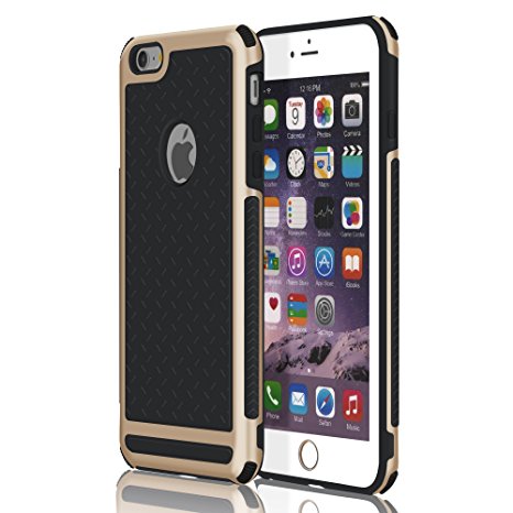 iPhone 6s Case - Gold, EGOFLEX [Rugged Armor Series] iPhone Case, Premium Bumper Protection, Shock Absorption, Full Coverage Case for Apple iPhone 6 / 6s 4.7"