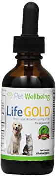 Pet Wellbeing - Life Gold for Cats - Natural Cancer Support For Cats - 2 Ounce 59 Milliliter