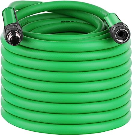 RESTMO 100ft Garden Hose, 5/8” Hybrid Water Hose with Swivel Grip Handle, Kink Free | Drinking Safe | Heavy Duty | Lightweight | Super Flexible | Metal Fittings, All-Weather Outdoor Yard Watering