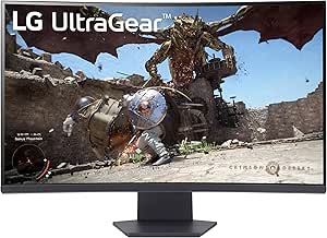 LG 32GS60QC-B UltraGear 32-inch Curved Gaming Monitor QHD (2560x1440) 180Hz 1ms 1000R AMD FreeSync HDR10 HDMIx2 DisplayPort Black