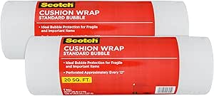 Scotch Cushion Wrap, 16 in x 15 ft., 1 Roll/Pack (7924) (Pack of 2)