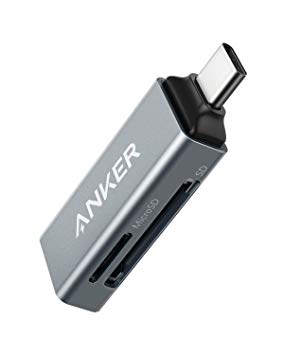 Anker 2-in-1 USB-C Memory Card Reader for SDXC, SDHC, SD, MMC, RS-MMC, Micro SDXC, Micro SD, Micro SDHC Card, and UHS-I Cards