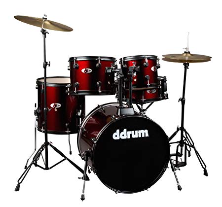 ddrum D120B BR D Series 5 Piece Drum Set Complete, Red