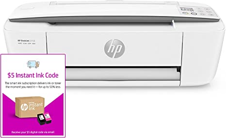 HP DeskJet 3755 Compact All-in-One Wireless Printer - Stone Accent (J9V91A) and Instant Ink $5 Prepaid Code