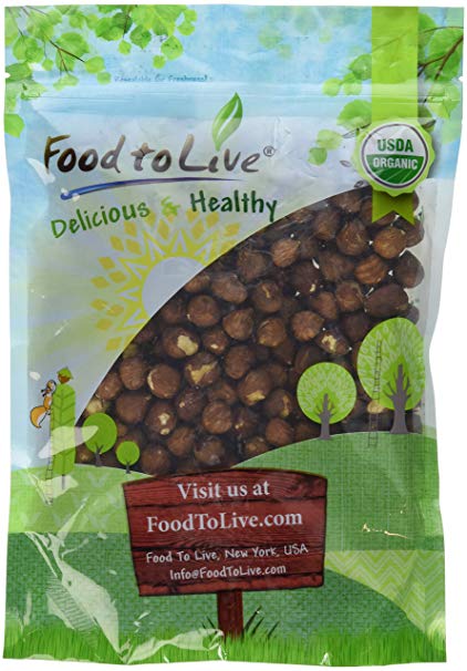 Organic Hazelnuts / Filberts by Food to Live (Raw, No Shell, Kosher, Bulk) — 1 Pound