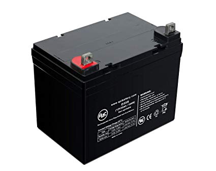Deep Cycle 12V 35Ah Scooter Battery - This is an AJC Brand Replacement