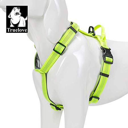 Clumsypets Dog Harness,No Pull Durable Training Pet Harness,3M Reflective Easy On and Off with Control Handle,Adjustable Dog Walking Harness for Small Medium Large Dogs