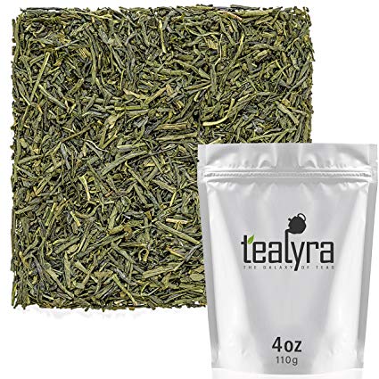 Tealyra - Sencha Fukujyu - Premium Japanese Green Loose Leaf Tea - Organicaly Grown - Antioxidants Rich - Caffeine Medium - 110g (4-ounce)