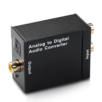 Cingk RCA L/R Analog to Digital Optical SPDIF/Coaxial Audio Converter Adapter