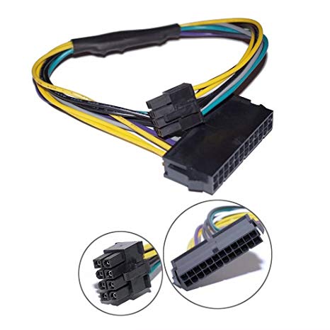 HonsCreat 24 Pin to 8-Pin Power Supply ATX PSU Adapter Cable for DELL Motherboards Optiplex 3020 7020 9020 Precision T1700