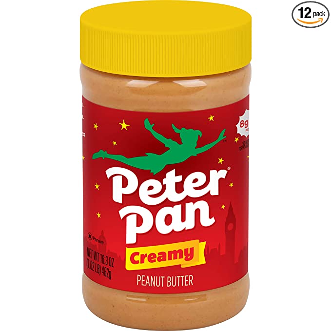 Peter Pan Creamy Peanut Butter, 16.3 OZ (Pack of 12)