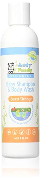 Andy Pandy Organics 100% Natural & Organic Baby Body Wash & Shampoo (8 fl oz, Sweet Orange)