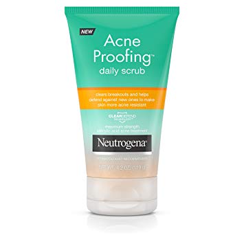 Neutrogena Acne Proofing Daily Facial Scrub with Salicylic Acid Acne Treatment, Exfoliating and Cleansing Face Wash, Oil-Free, 4.2 oz
